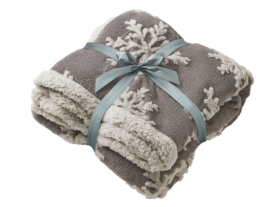 Плед Snowflake новогодний с капюшоном Плед Snowflake новогодний с капюшоном