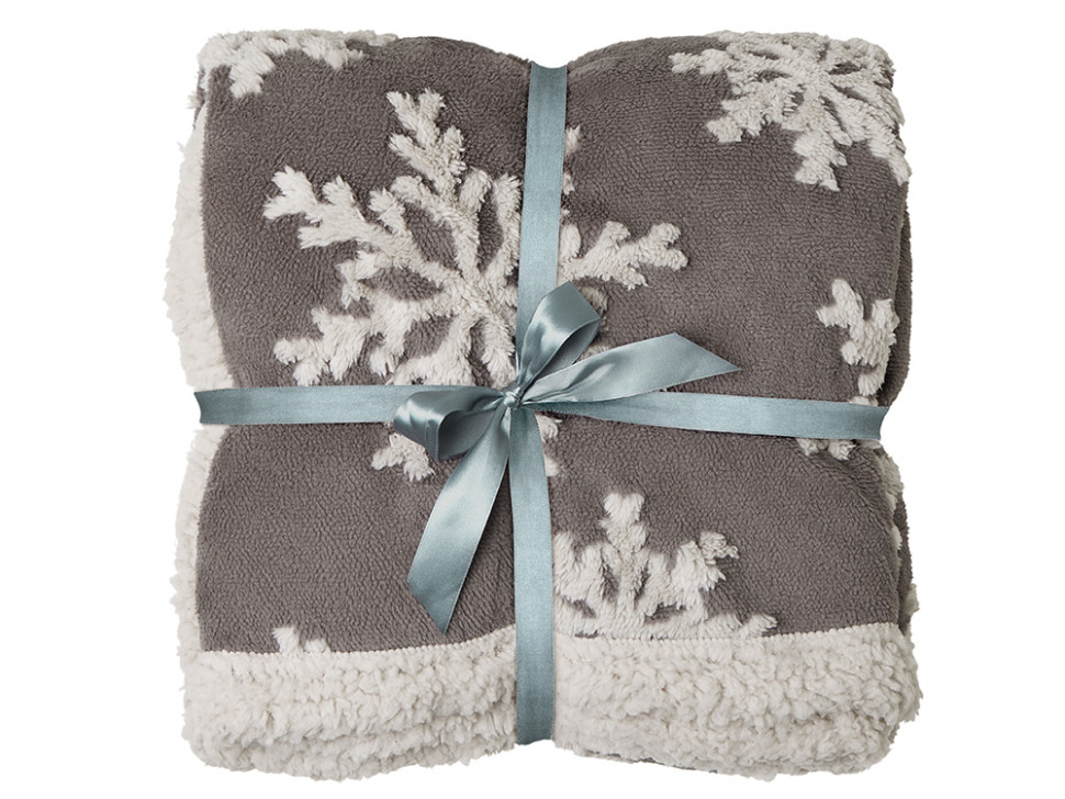 Плед Snowflake новогодний с капюшоном Плед Snowflake новогодний с капюшоном