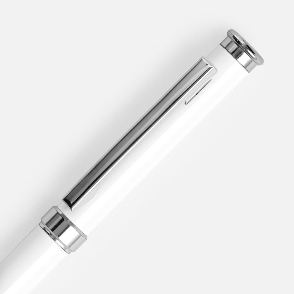 Ручка шариковая Finn Chrome, белая Ручка шариковая Finn Chrome, белая