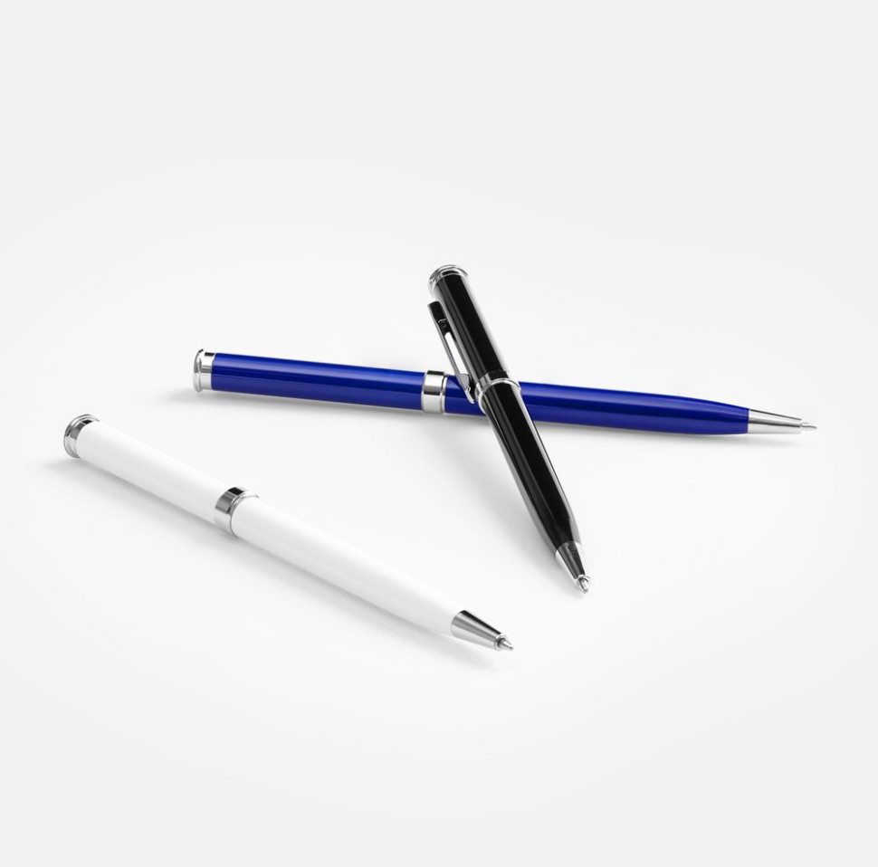 Ручка шариковая Finn Chrome, белая Ручка шариковая Finn Chrome, белая