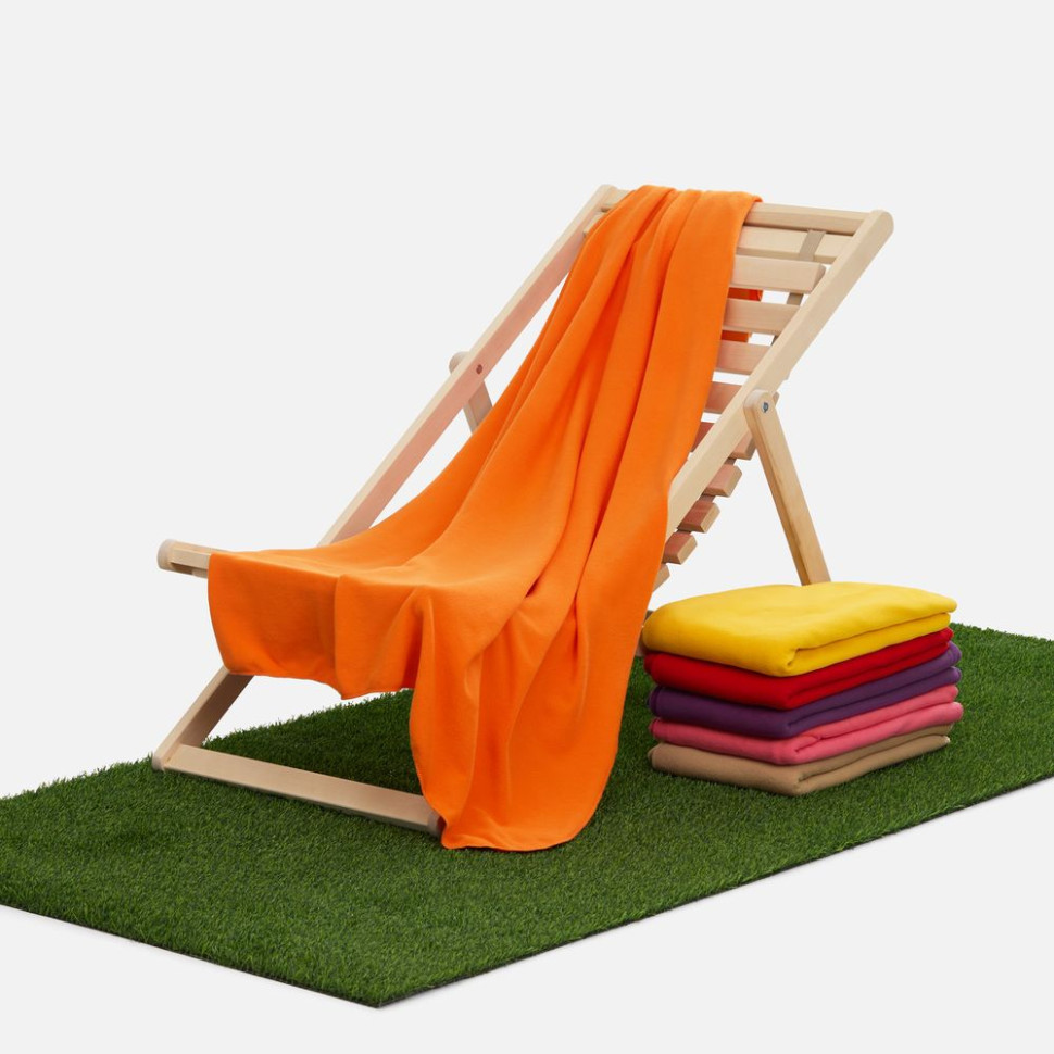 Флисовый плед Warm&Peace, оранжевый Флисовый плед Warm&Peace, оранжевый