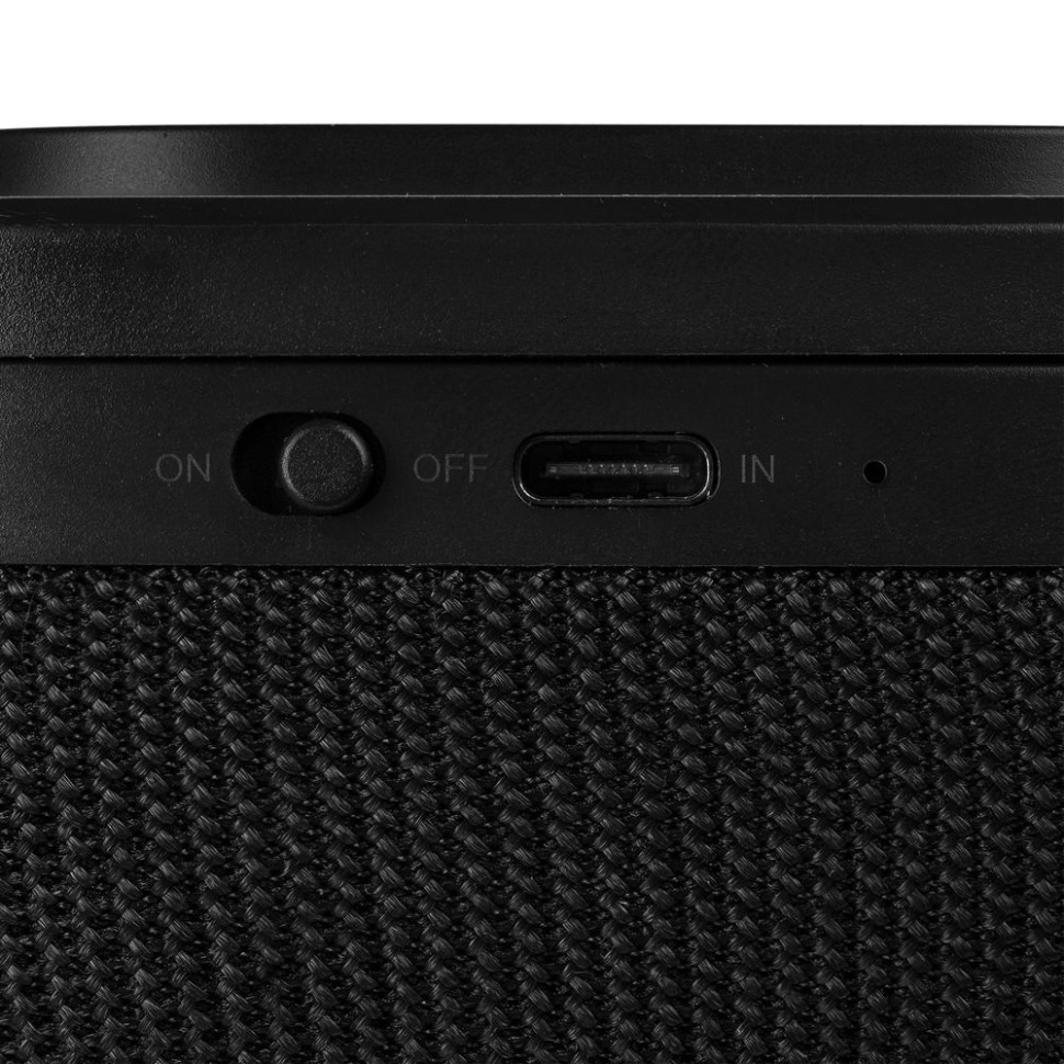 Колонка с беспроводной зарядкой Esca и подсветкой лого, черная