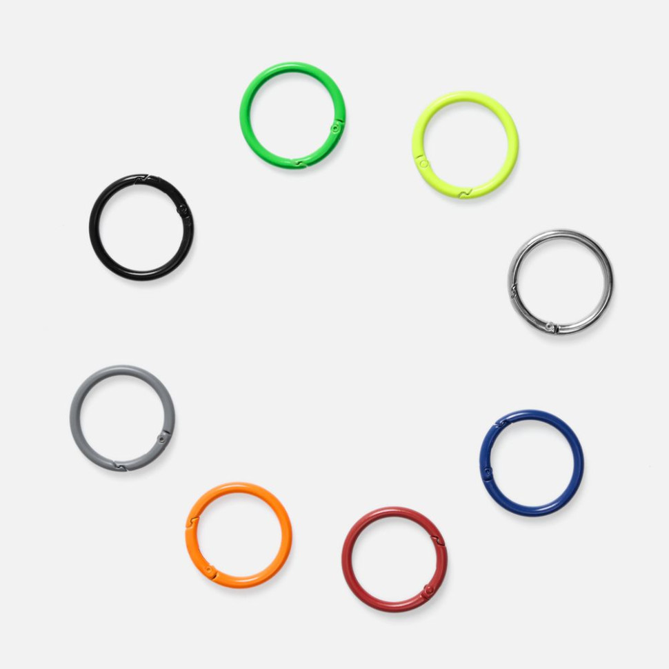 Карабин-кольцо Claus, L, зеленый неон