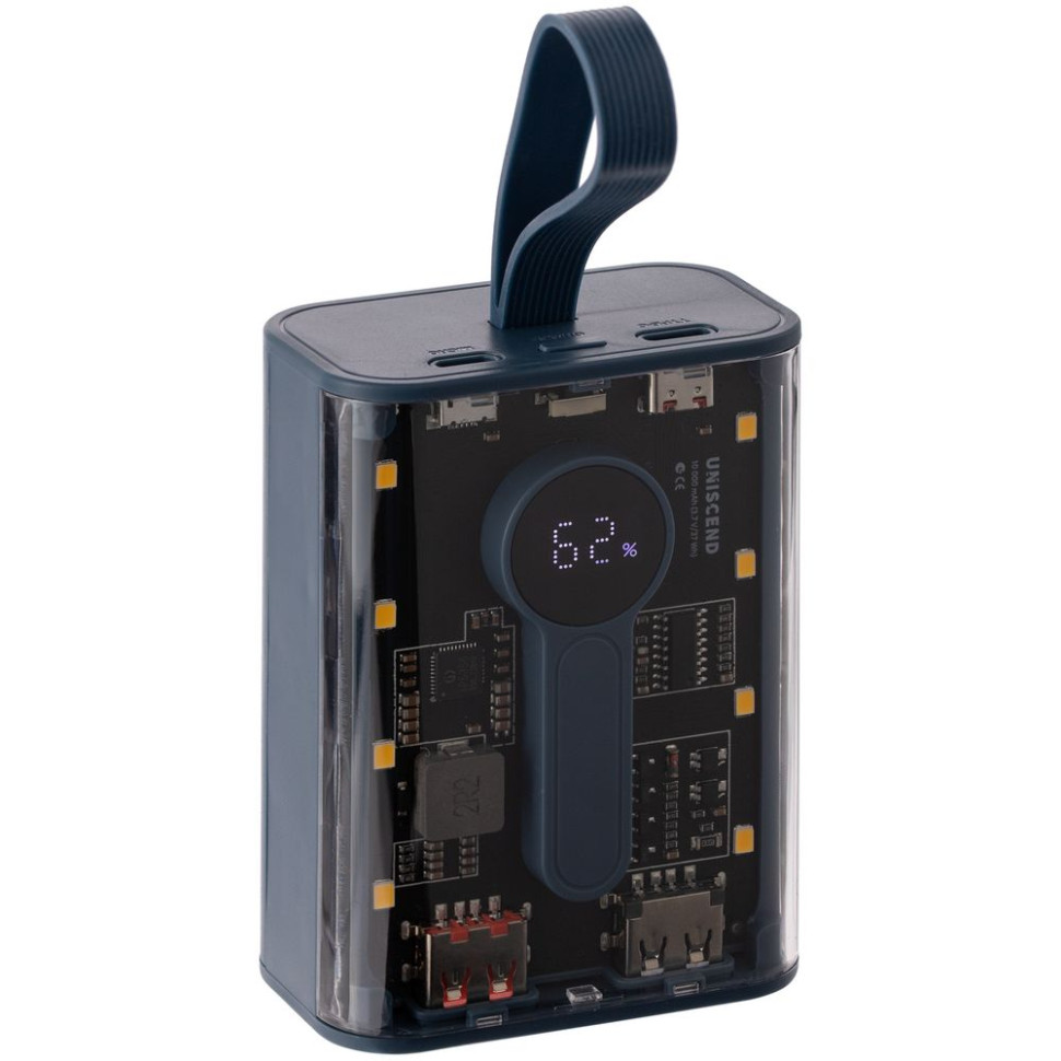 Аккумулятор с быстрой зарядкой Trellis Quick 10000 мАч, синий