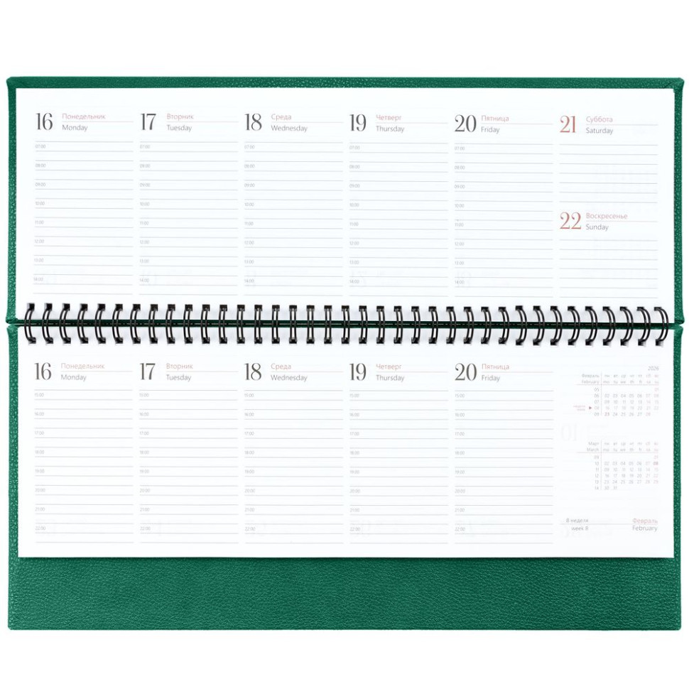 Планинг Sagrin, датированный, зеленый Планинг Sagrin, датированный, зеленый