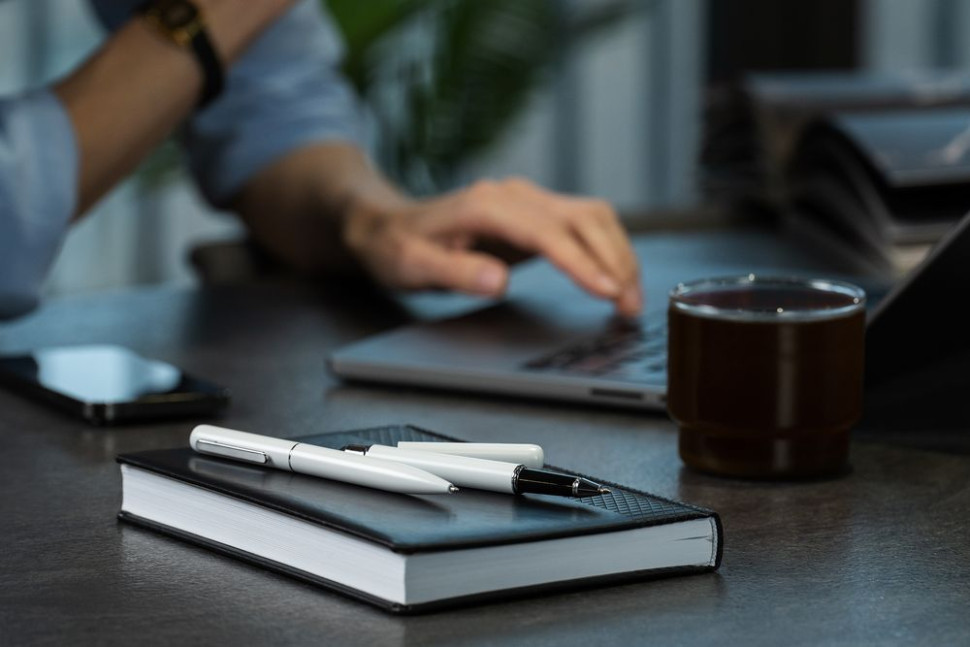 Ручка шариковая Scribo, матовая белая Ручка шариковая Scribo, матовая белая