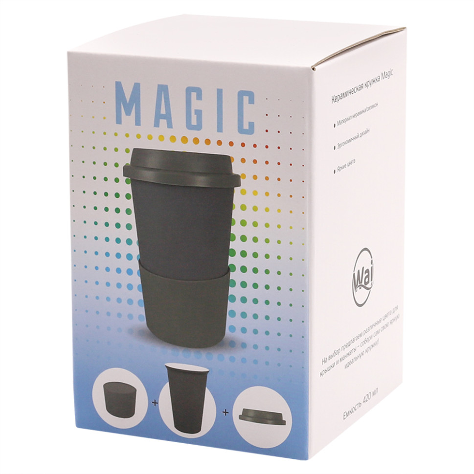 Кружка Magic To Go, черный/зелёный