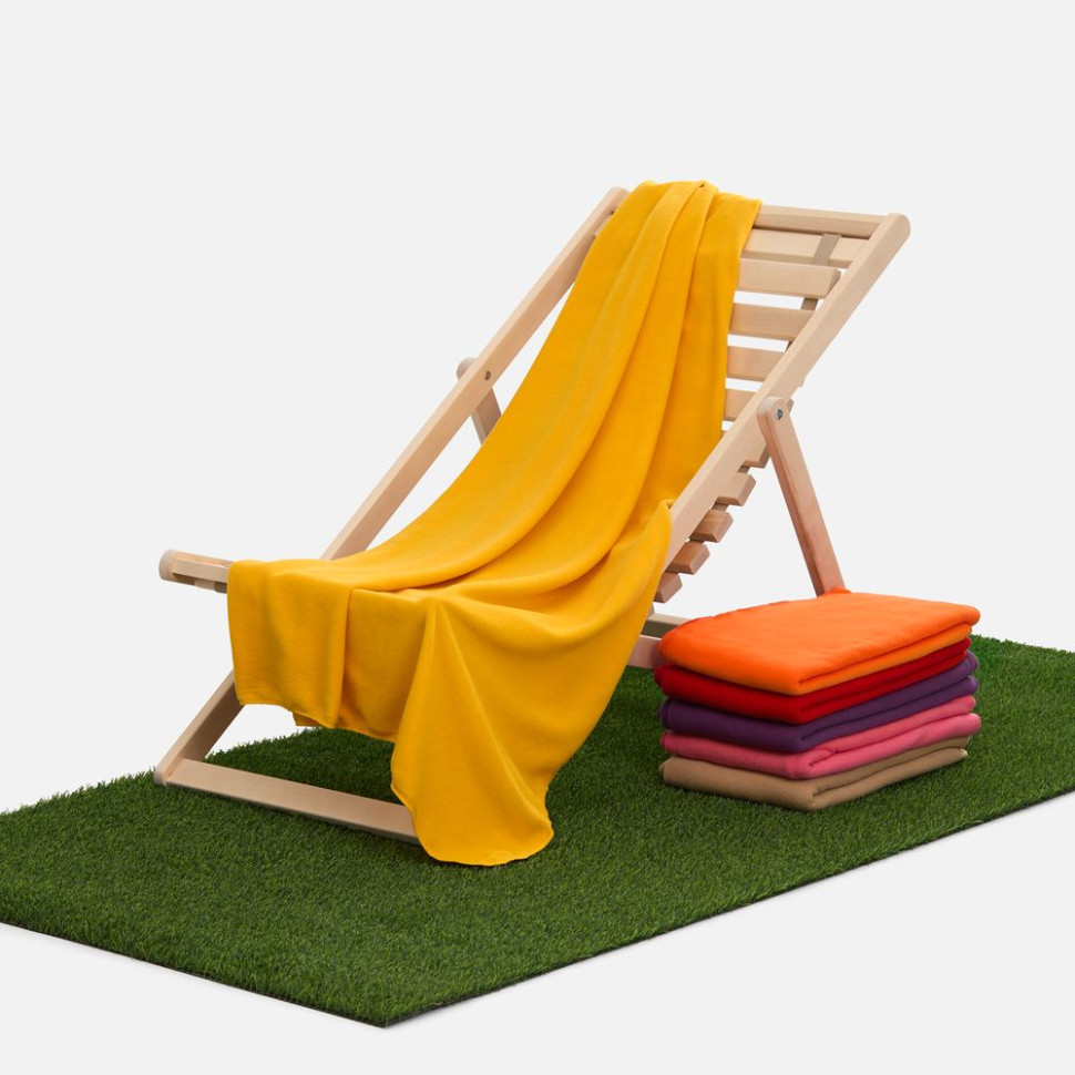 Флисовый плед Warm&Peace XL, желтый