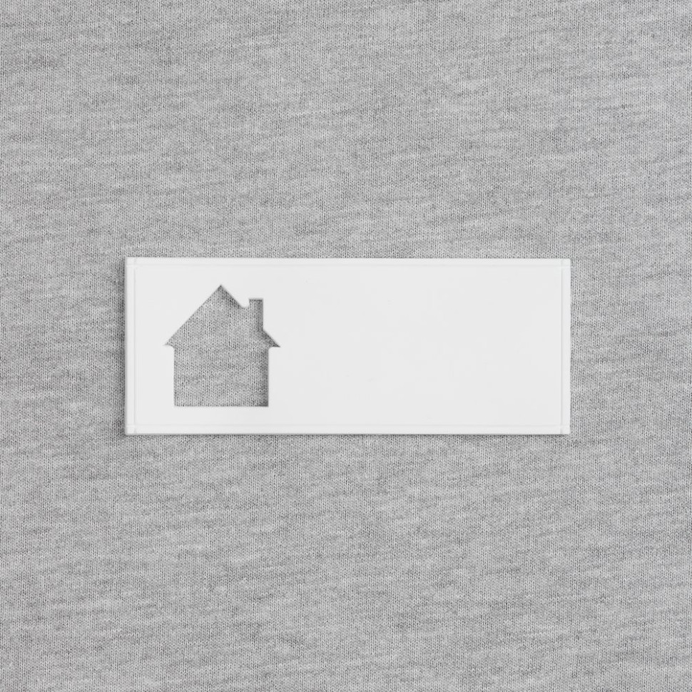 Лейбл из ПВХ с вырубкой «Дом», белый