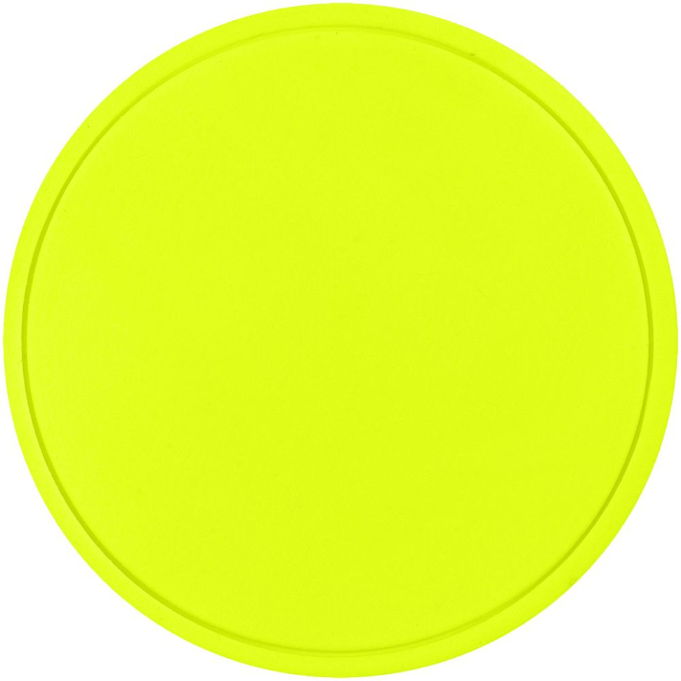 Лейбл из ПВХ Dzeta Round, L, желтый неон