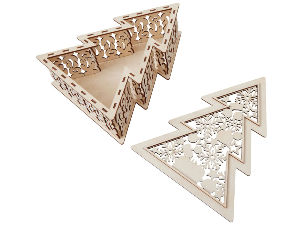 Шкатулка из фанеры в виде елки Firytale Шкатулка из фанеры в виде елки Firytale