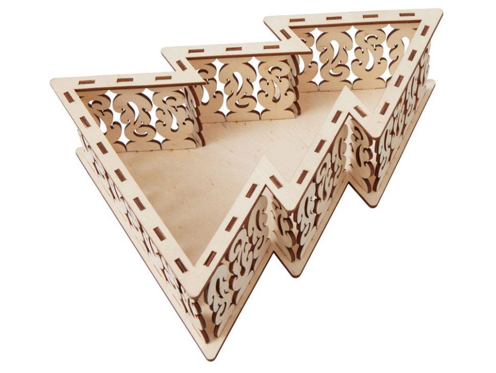 Шкатулка из фанеры в виде елки Firytale Шкатулка из фанеры в виде елки Firytale