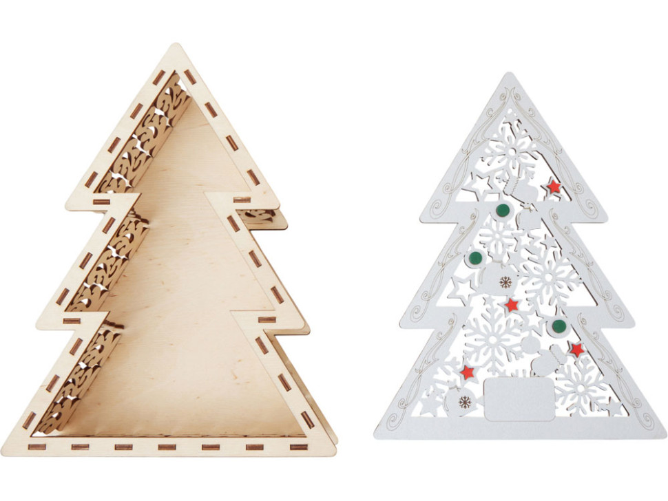 Шкатулка из фанеры в виде елки Firytale Шкатулка из фанеры в виде елки Firytale