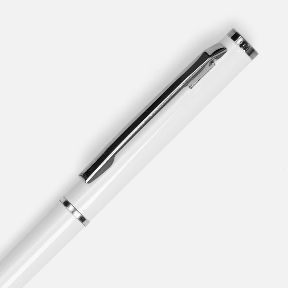 Ручка шариковая Hotel Chrome, ver.2, глянцевая белая Ручка шариковая Hotel Chrome, ver.2, глянцевая белая