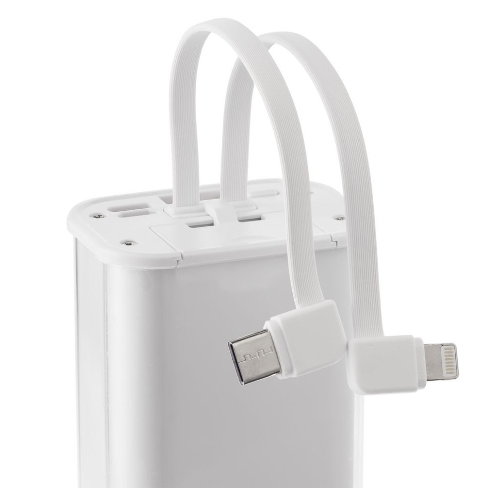 Аккумулятор с быстрой зарядкой Trellis Geek 10000 мАч, белый