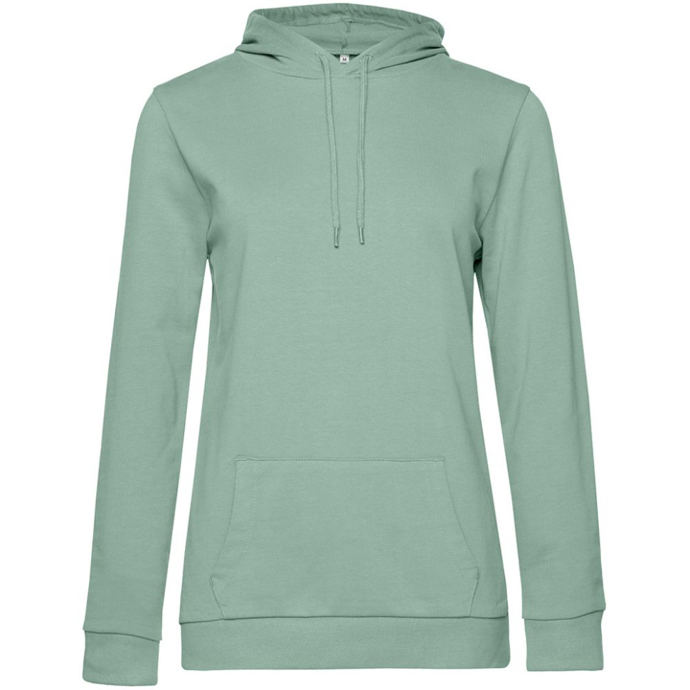 Толстовка с капюшоном женская Hoodie, серо-зеленая Толстовка с капюшоном женская Hoodie, серо-зеленая