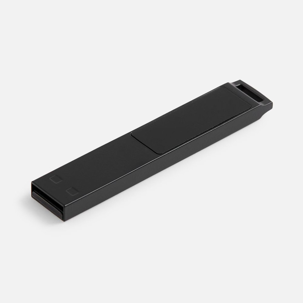 Флешка markBright Black с зеленой подсветкой, 32 Гб