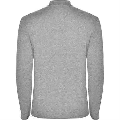 Футболка поло ESTRELLA L/S мужская, ПЁСТРЫЙ СЕРЫЙ