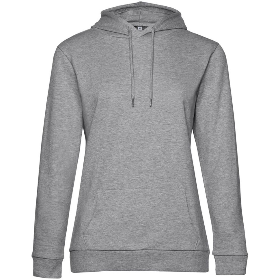 Толстовка с капюшоном женская Hoodie, серый меланж Толстовка с капюшоном женская Hoodie, серый меланж