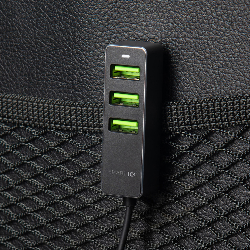 АЗУ 1 USB + 3 USB для пассажиров, QC 3.0, 7Аa