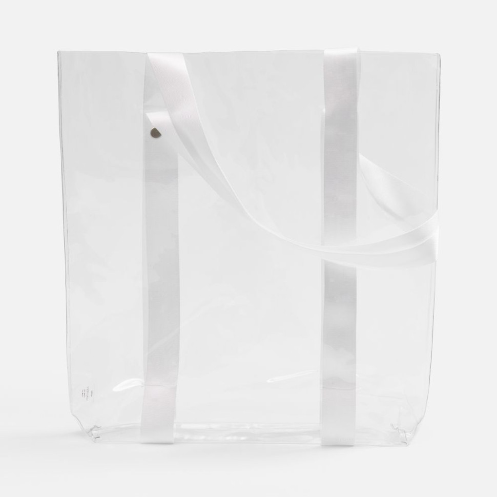 Шопер Clear Fest, ver.2, прозрачный с белыми ручками