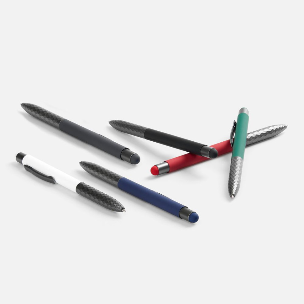 Ручка шариковая Digit Soft Touch со стилусом, красная