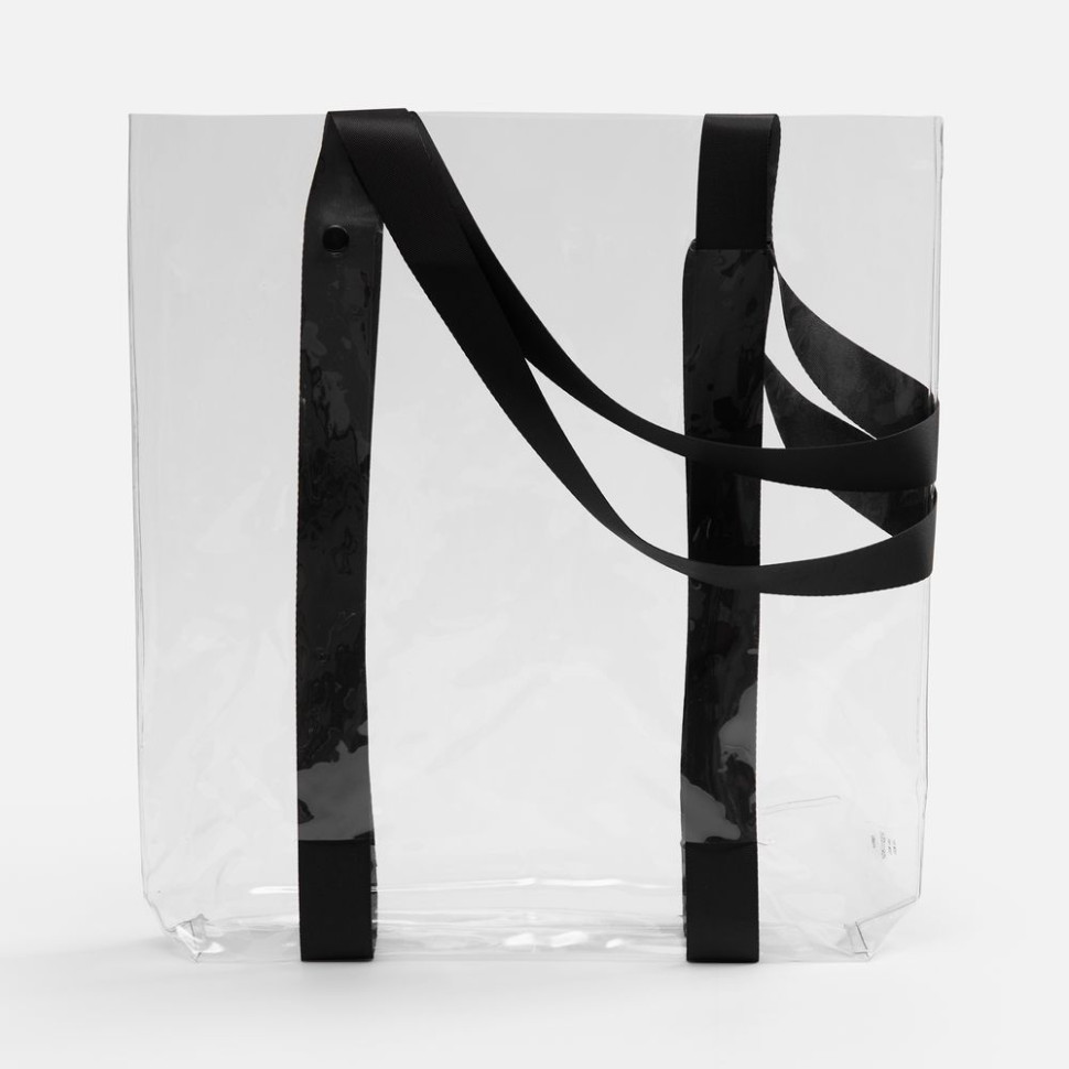 Шопер Clear Fest, ver.2, прозрачный с черными ручками