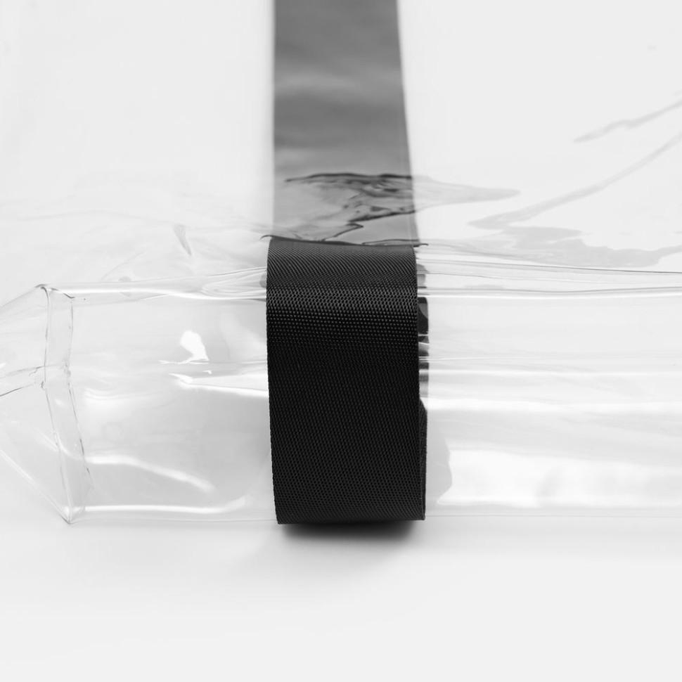 Шопер Clear Fest, ver.2, прозрачный с черными ручками