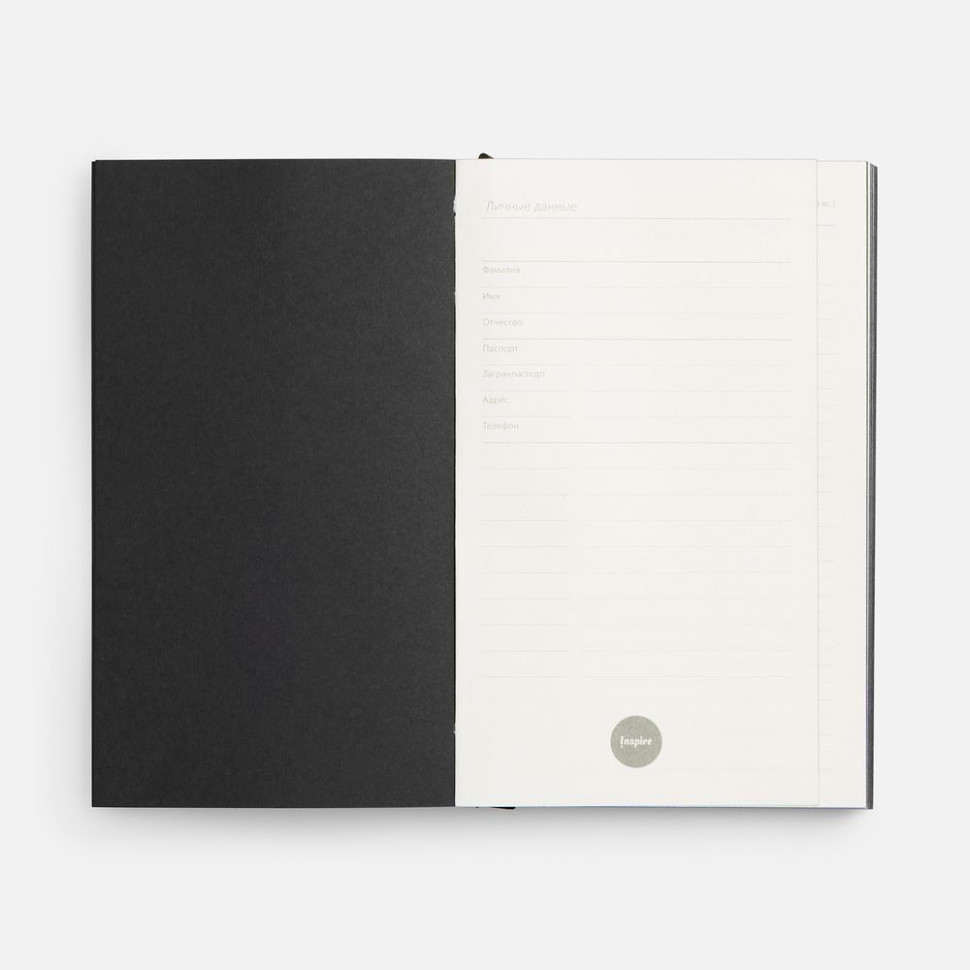 Ежедневник Flat Mini, недатированный, черный Ежедневник Flat Mini, недатированный, черный