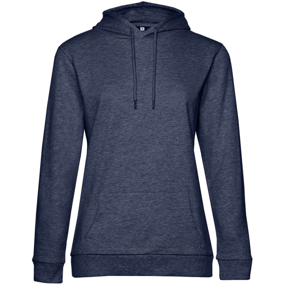 Толстовка с капюшоном женская Hoodie, синий меланж Толстовка с капюшоном женская Hoodie, синий меланж