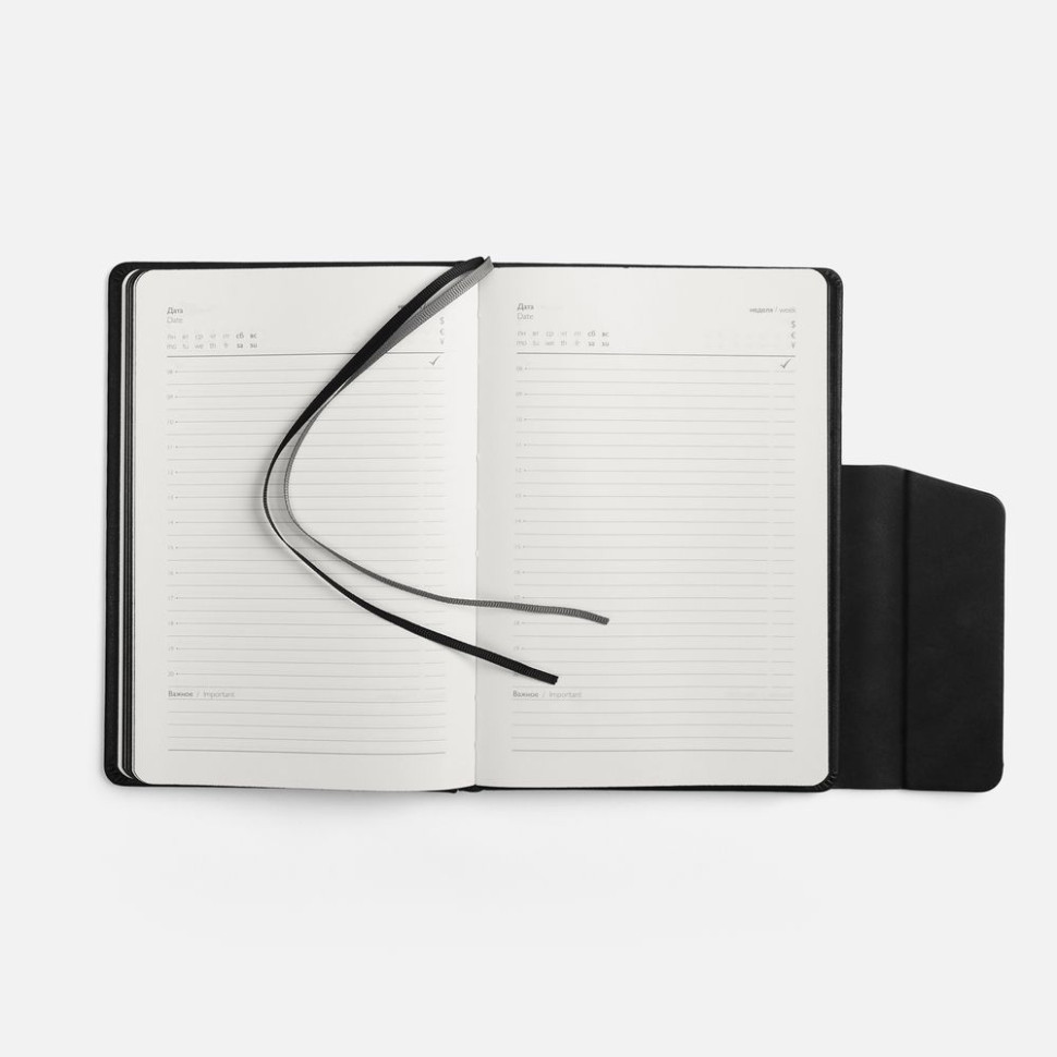Ежедневник Leadmark, недатированный, черный Ежедневник Leadmark, недатированный, черный