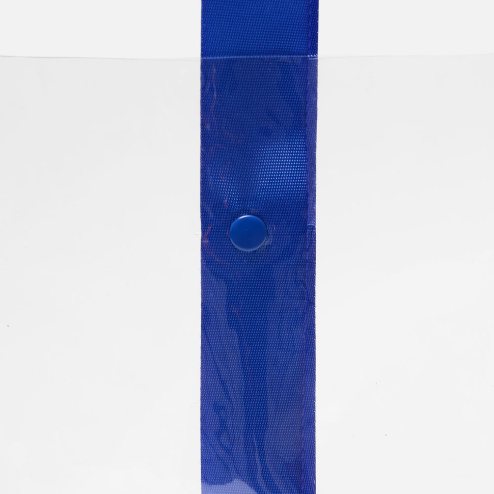 Шопер Clear Fest, ver.2, прозрачный с синими ручками