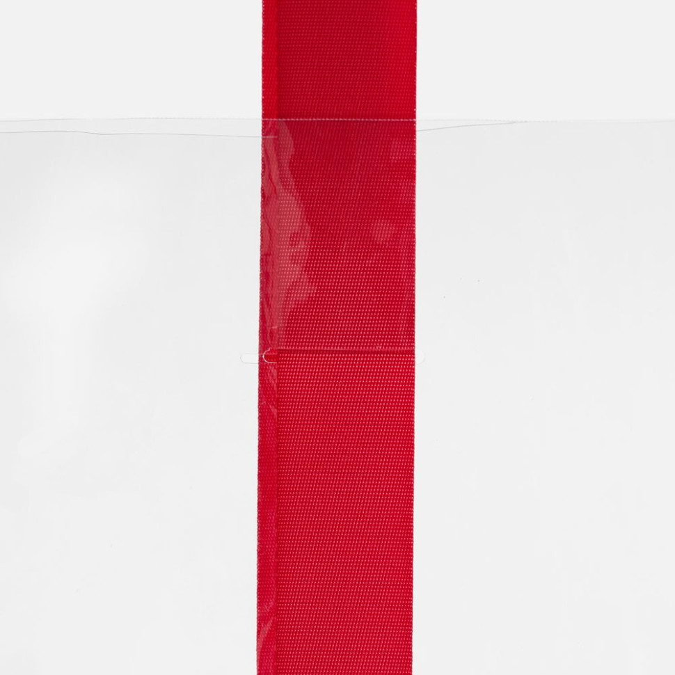 Шопер Clear Fest, ver.2, прозрачный с красными ручками