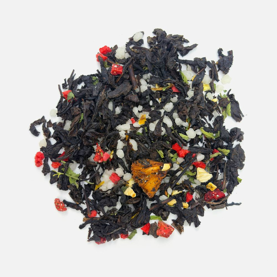 Чай «Сокочай», черный с соком ананаса, клубникой, мятой, медом и лимоном