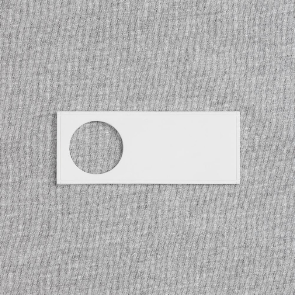Лейбл из ПВХ с вырубкой «Круг», белый