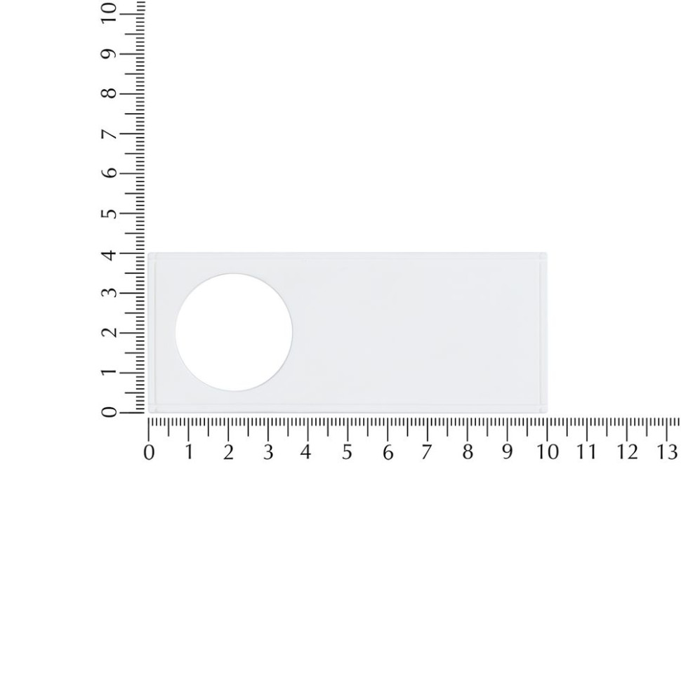 Лейбл из ПВХ с вырубкой «Круг», белый