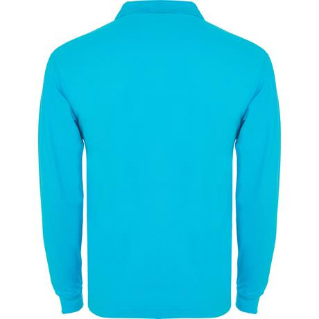 Футболка поло ESTRELLA L/S мужская, БИРЮЗОВЫЙ