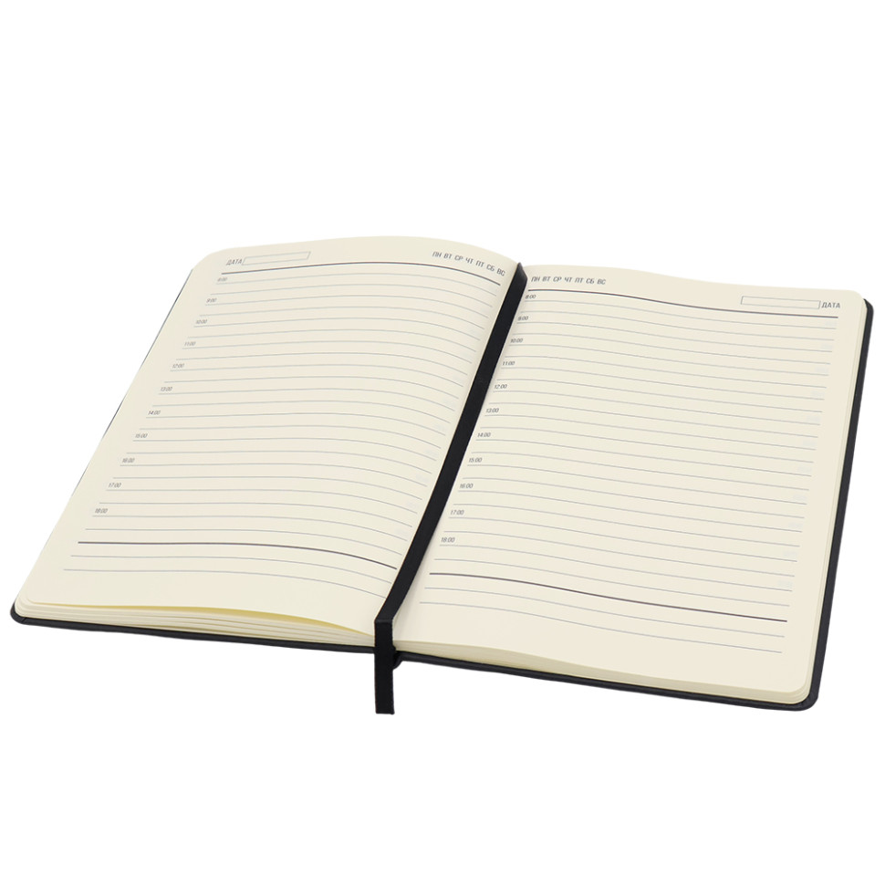 Ежедневник с шильдом-наклейкой - фура, черный