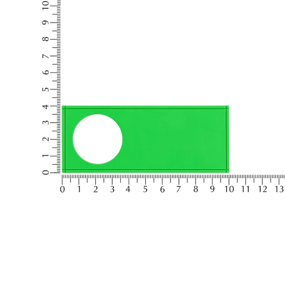 Лейбл из ПВХ с вырубкой «Круг», зеленый неон