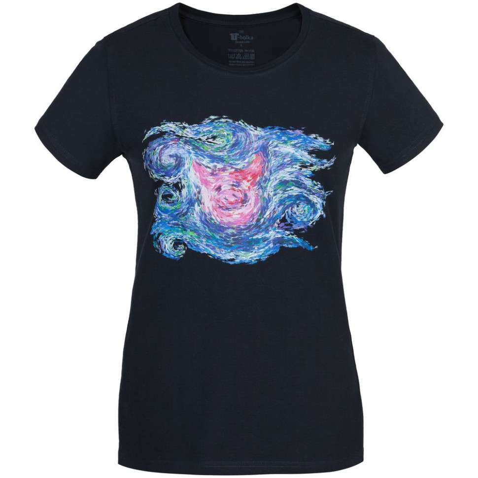 Футболка женская «Ван-Пиг», синяя Футболка женская «Ван-Пиг», синяя