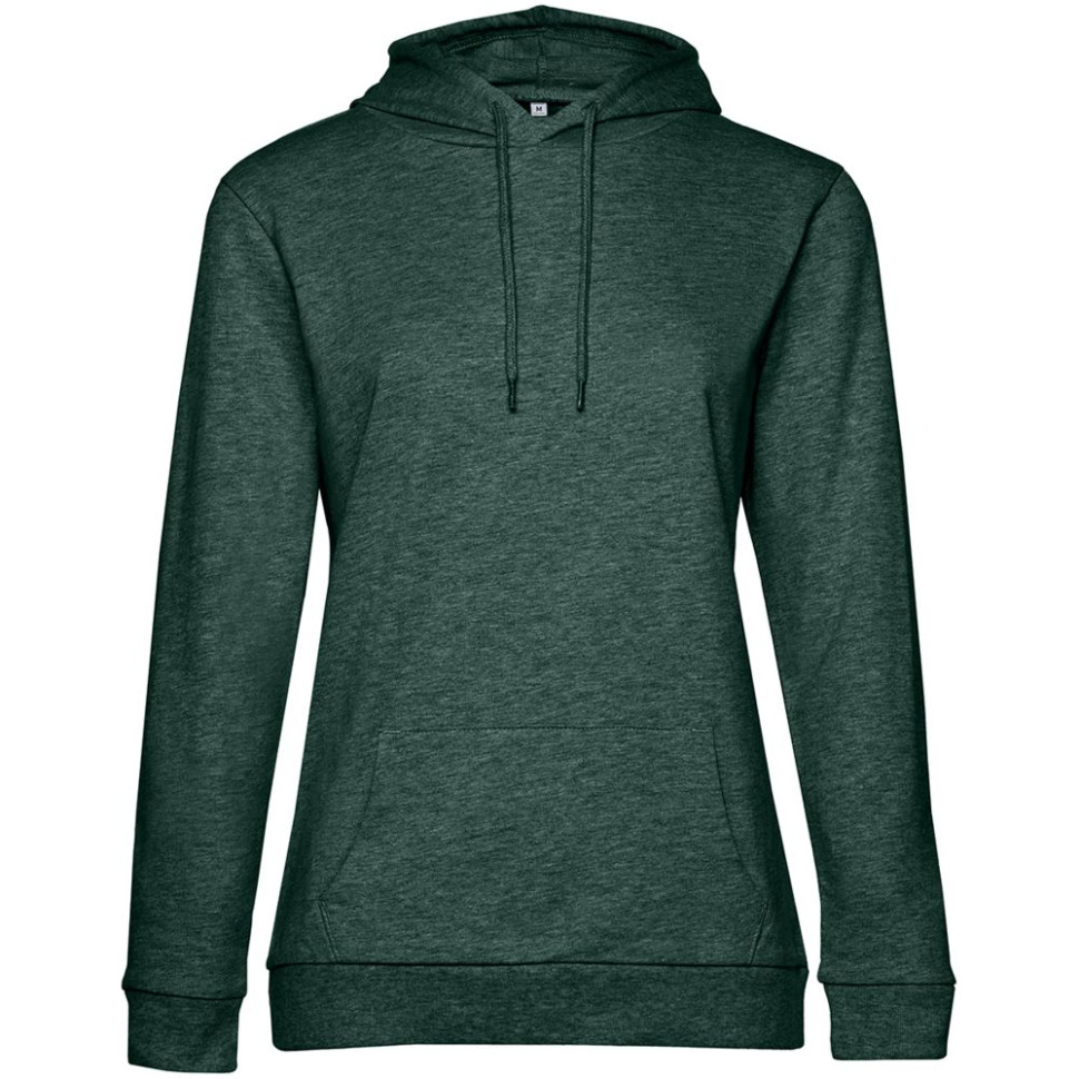Толстовка с капюшоном женская Hoodie, темно-зеленый меланж Толстовка с капюшоном женская Hoodie, темно-зеленый меланж