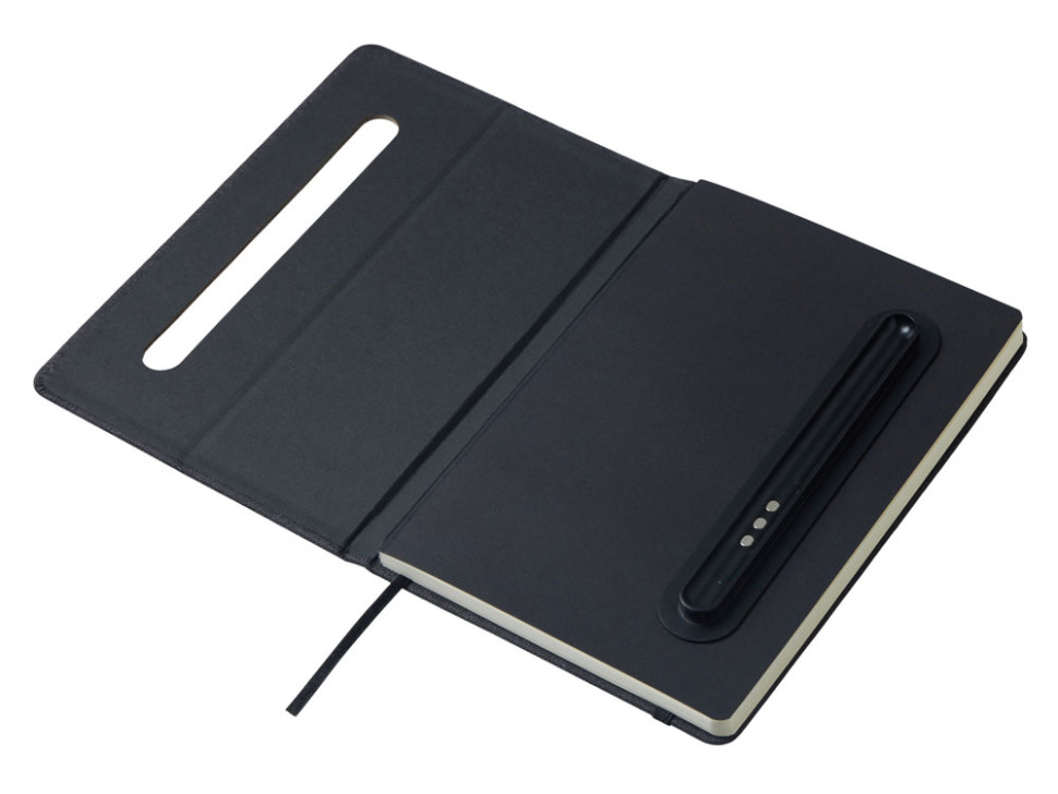 Блокнот А5 NotaBene с металлической шариковой ручкой и подставкой для телефона Блокнот А5 NotaBene с металлической шариковой ручкой и подставкой для телефона