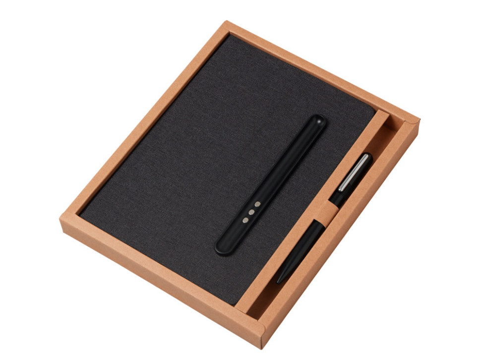 Блокнот А5 NotaBene с металлической шариковой ручкой и подставкой для телефона Блокнот А5 NotaBene с металлической шариковой ручкой и подставкой для телефона