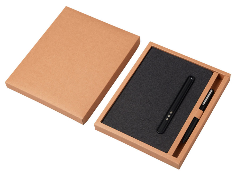 Блокнот А5 NotaBene с металлической шариковой ручкой и подставкой для телефона Блокнот А5 NotaBene с металлической шариковой ручкой и подставкой для телефона