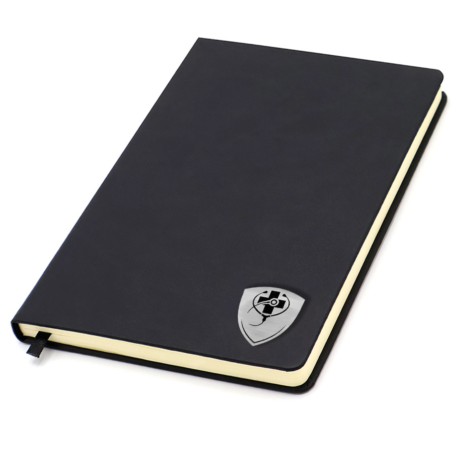 Ежедневник с шильдом-наклейкой - медицина, черный