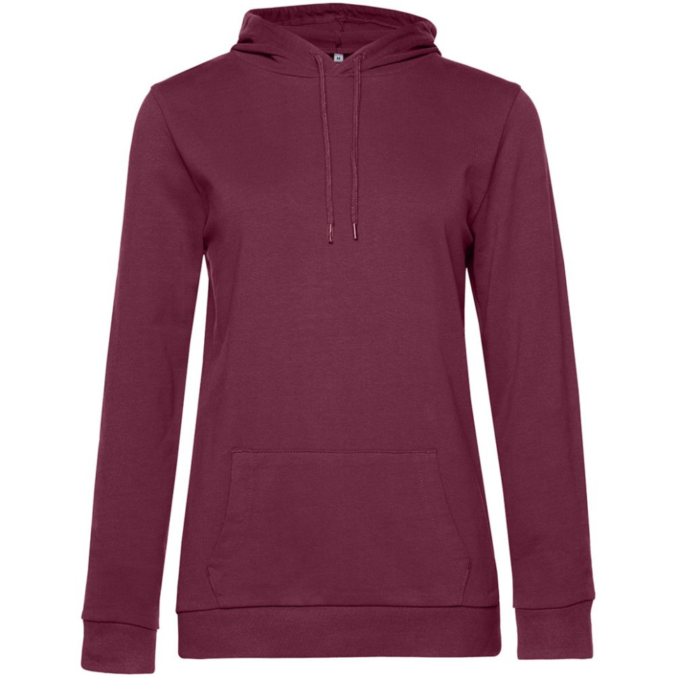 Толстовка с капюшоном женская Hoodie, бордовая Толстовка с капюшоном женская Hoodie, бордовая