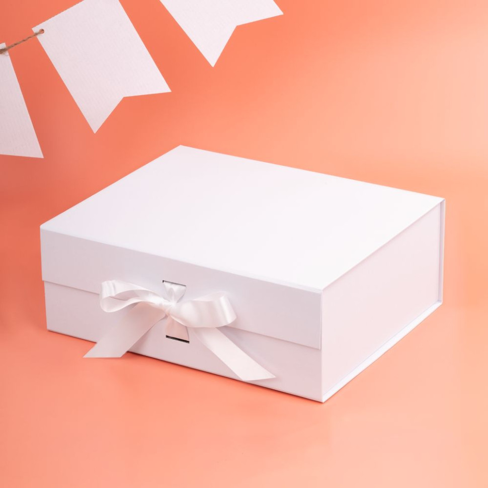 Коробка складная Rusetti, M, белая Коробка складная Rusetti, M, белая