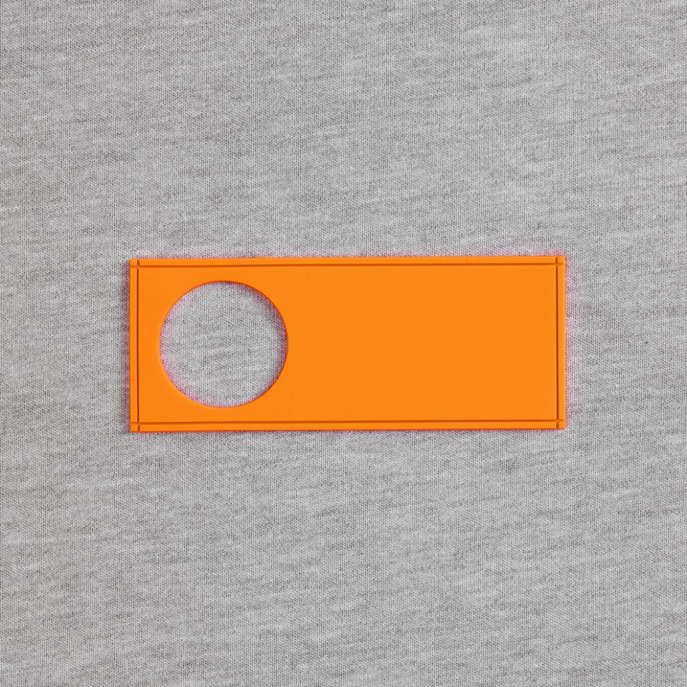 Лейбл из ПВХ с вырубкой «Круг», оранжевый неон