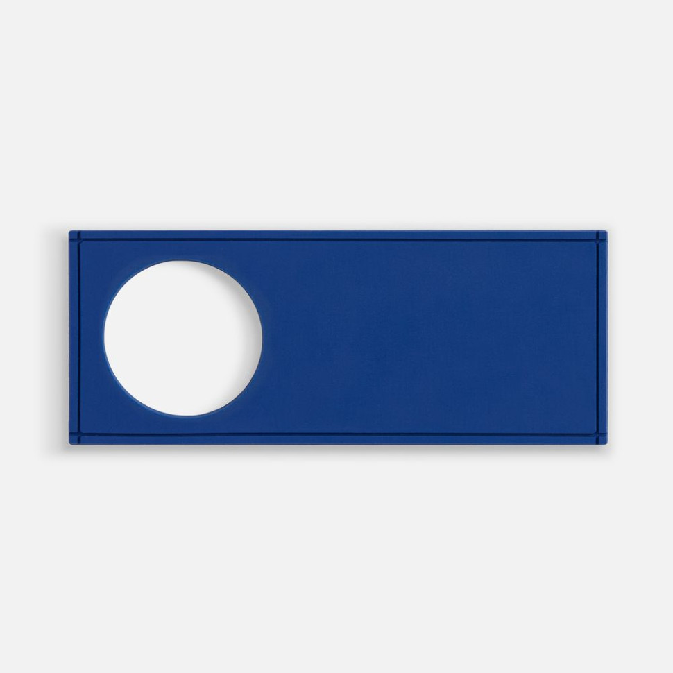 Лейбл из ПВХ с вырубкой «Круг», синий