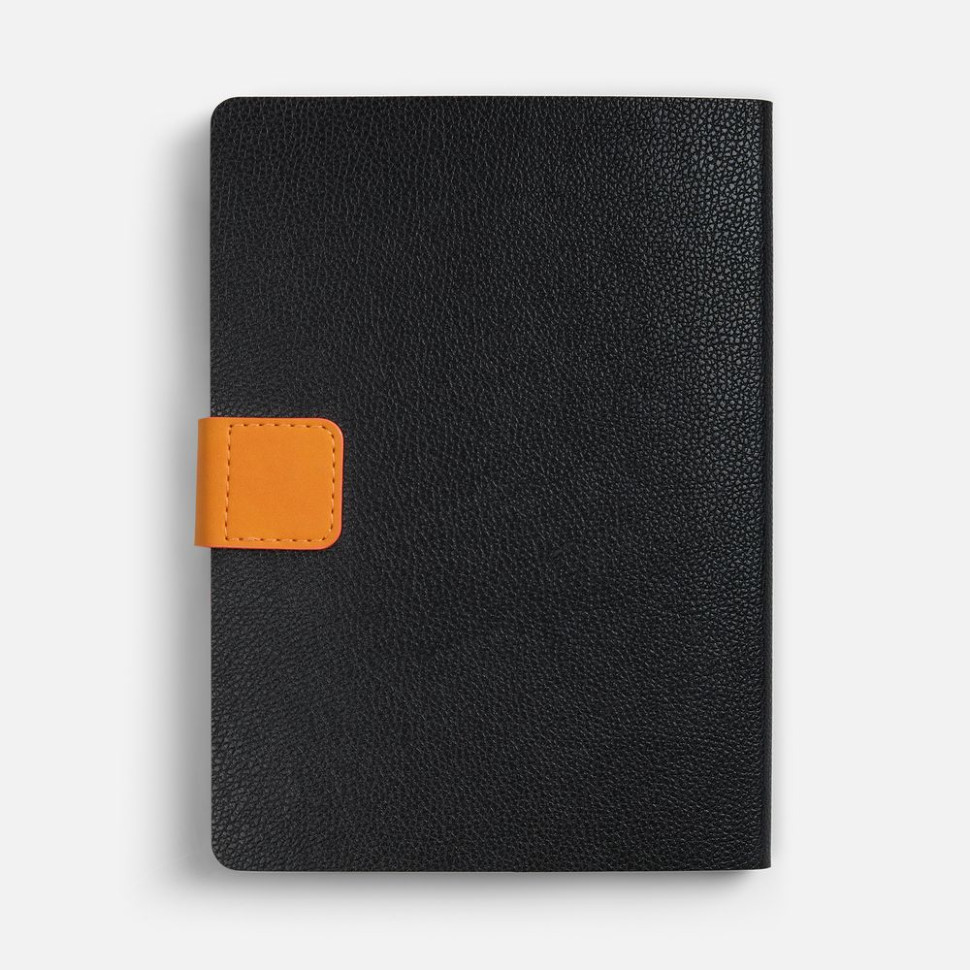 Ежедневник Boom, недатированный, черный с оранжевым